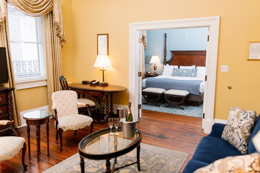 Inside the Mary Marshall Suite in Savannah, GA