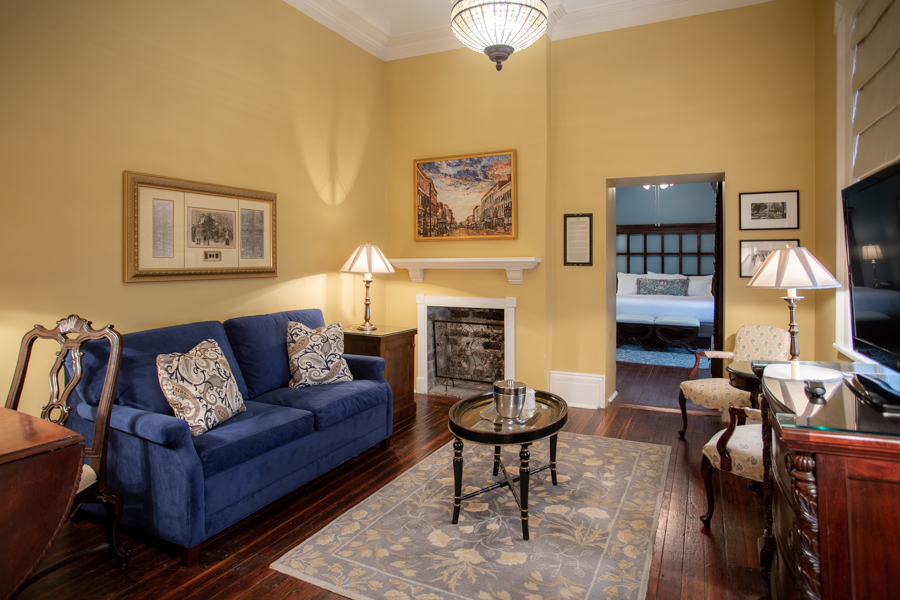 Inside our Luxury King Suite in Savannah
